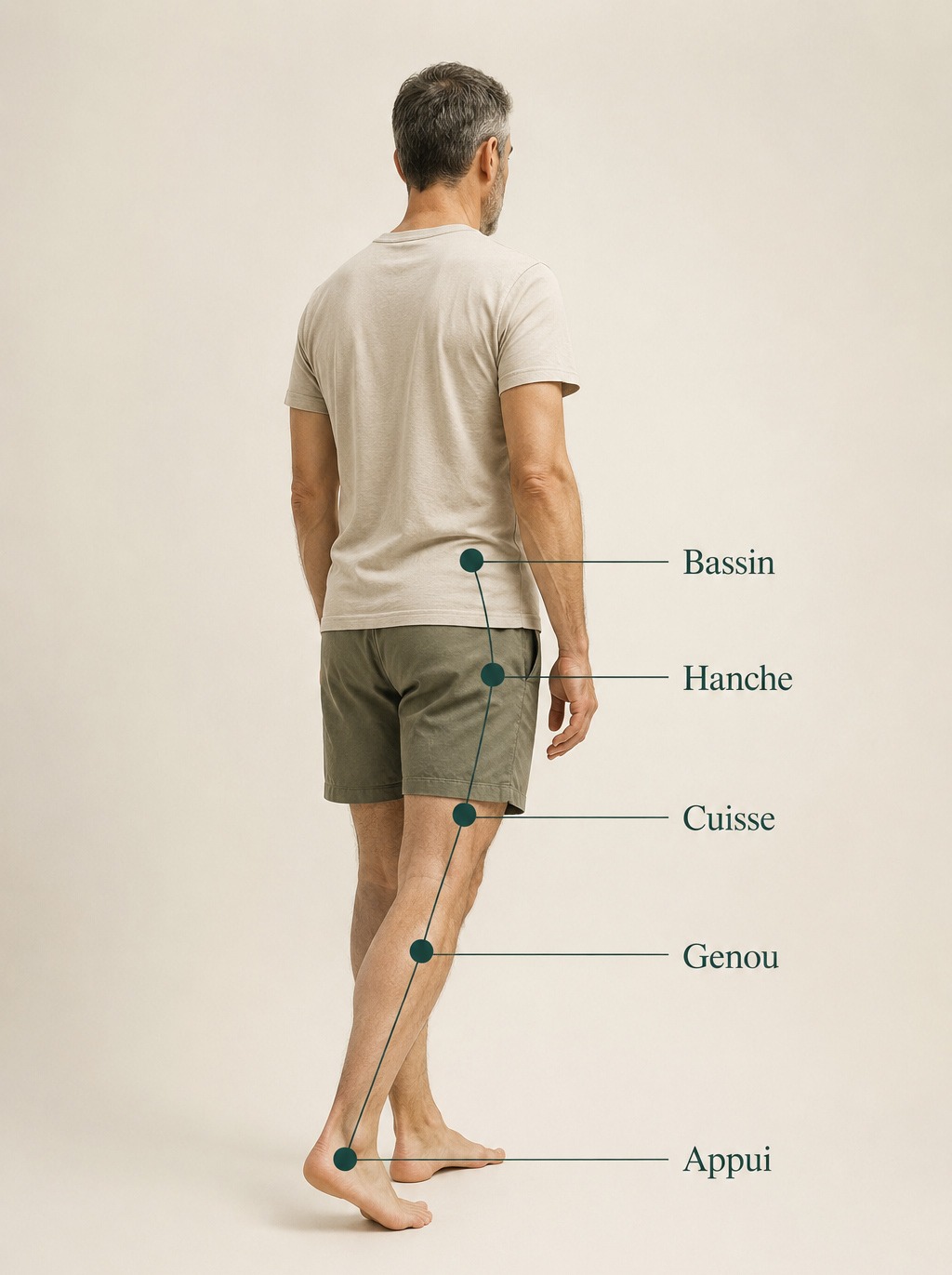 Observation de la marche, de la hanche, de la cuisse et du genou